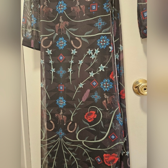 Tasha Polizzi Printed Vera Wrap Dress Size M - Picture 5 of 12